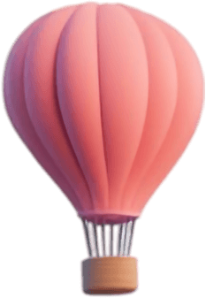 Colourful hot air balloon