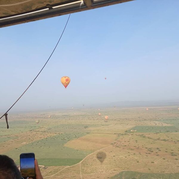 Hot air balloon sunrise Marrakech